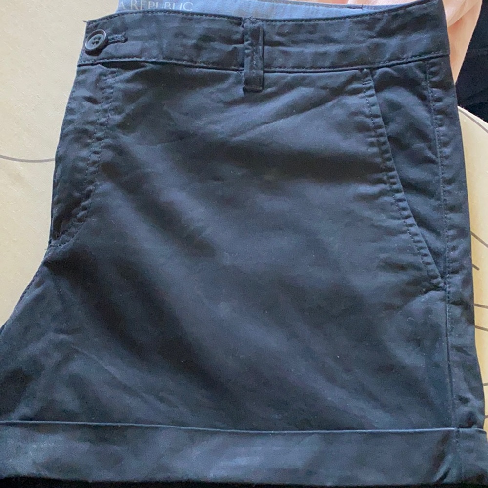 Banana Republic black city chino shorts